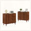 Commode 3 tiroirs cannelée, commode haute Mid-Century moderne avec rainure verticale, armoire de rangement en bois massif-1685104836-1685104861