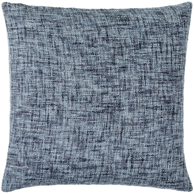 Housse de coussin Earleton, H 18 po x l 18 po, Housse de coussin seulement - sans coussin, Bleu / gris