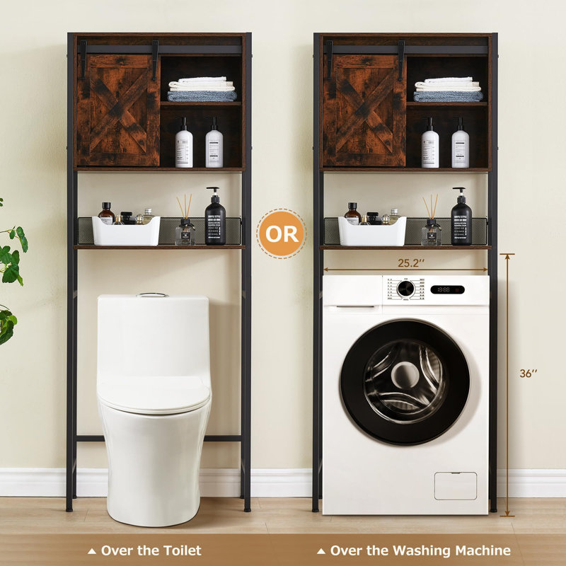 Armoire de rangement au-dessus de la toilette