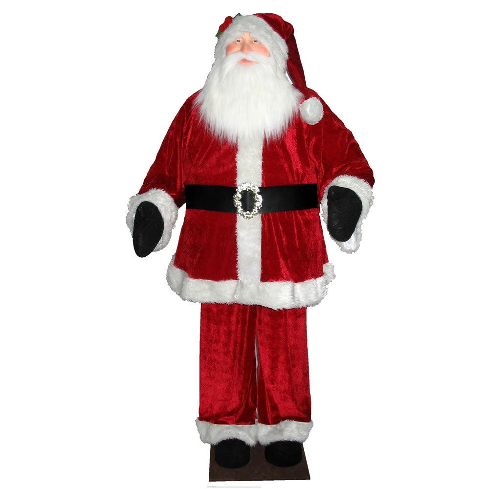 Huge Life Sized Sitting or Standing Decorative Plush Christmas Santa  Figurine