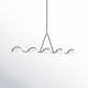 River 5 Light Glass Steel Dimmable Pendant