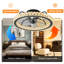 Ventilateur de plafond à intensité variable de 19,68 po avec lumières DEL et télécommande Hynda-565190401