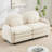 Cloud Comfort Sofas Teddy 2 Seater Modern Curved Loveseat For Home