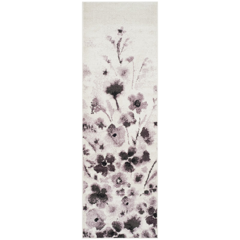 Mumbai Floral Area Rug, Runner 76 x 244 cm