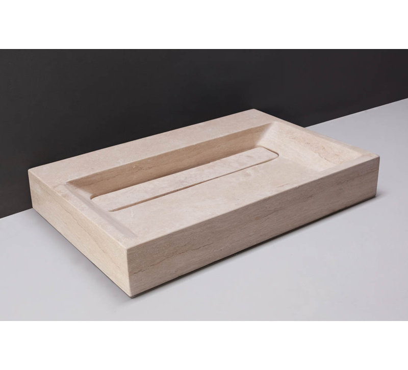 Forzalaqua 60Cm Single Bathroom Vanity Top in Honed with Sink