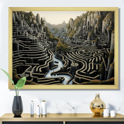 Maze Surreal Landscape III - Surrealism Wall Art