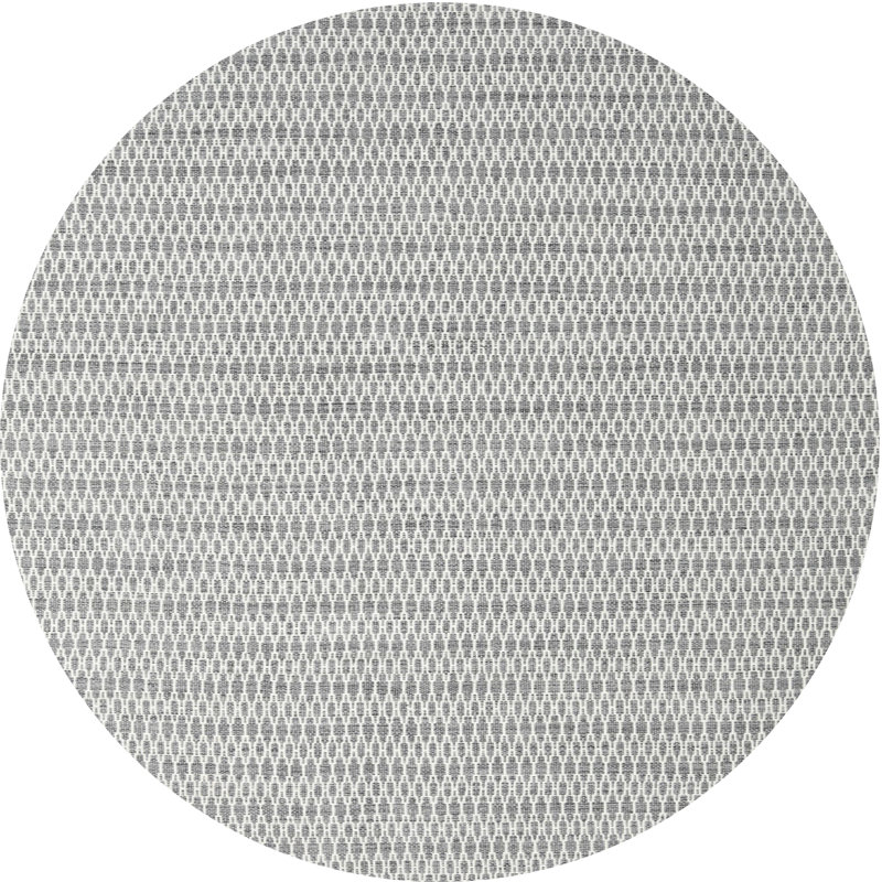Tapis contemporain gris / noir, Rond 3 pi