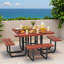 Solid Wood Patio Dining Set Table,