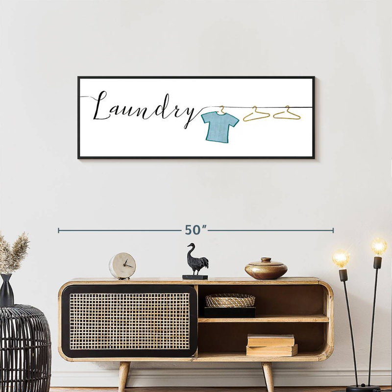 Wash And Dry I, 43" X 15", Floating Frame Black