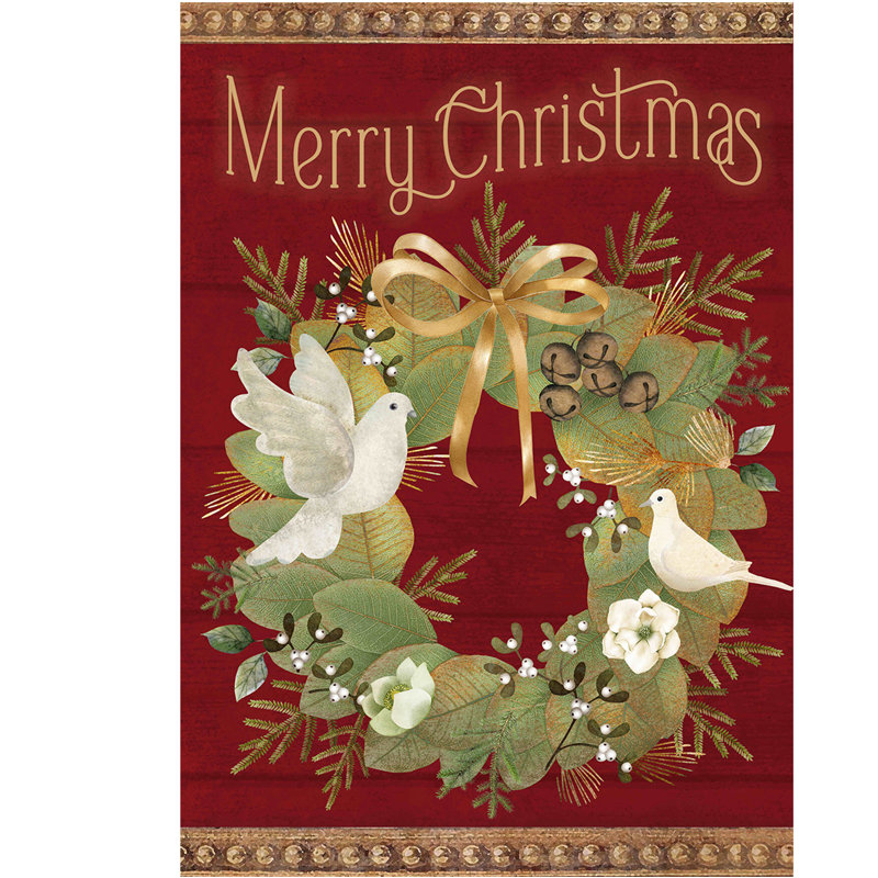 40 in. H x 28 in. W Polyester Christmas House Flag