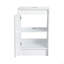 Armoire de salle de bain autoportante 20 po, portes à fermeture douce, blanc brillant (emballage KD) (meuble-lavabo seulement)