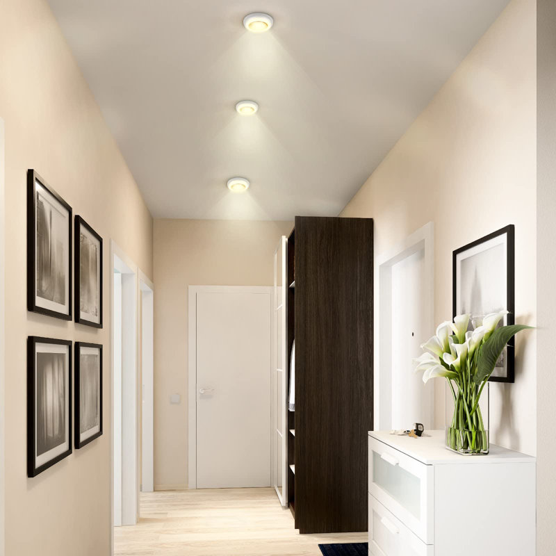 LED Flush Mount Ceiling Light – Dimmable, Slim Puck Downlight - Energy Efficient LED Light - Multi-Purpose Easy-Install Light Fixture