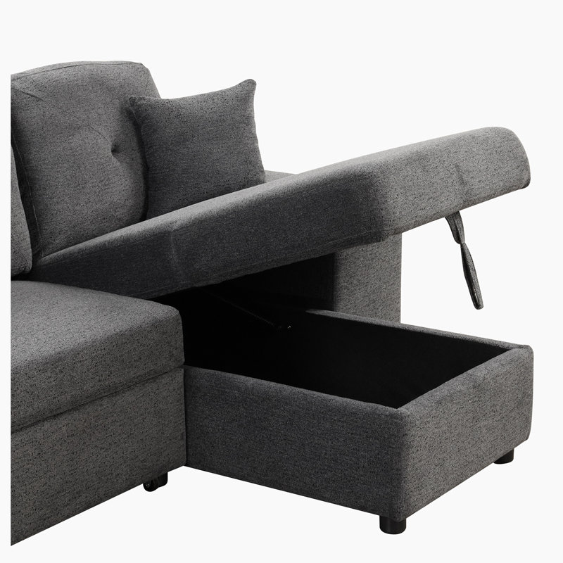Lablanc Velvet L-Shaped Sectional, Black Velvet
