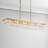 Anya Brushed Brass 8-Light Teardrop Rectangle Larger Chandelier