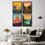Saguaro et parc national de Yosemite, affiche, illustrations de style rétro, décoration murale-101519803-101519798
