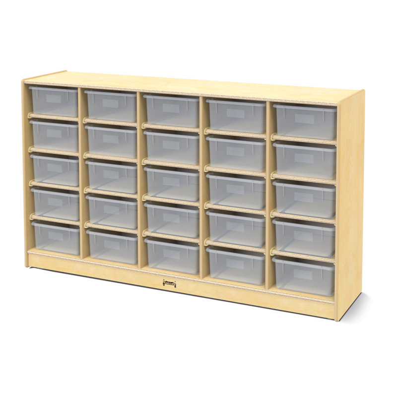 Rangement mobile à 25 bacs Jonti-Craft®, Transparent, Contre-plaqué