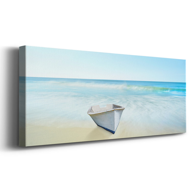 Bateau sur une plage IV, H 20 po x l 50 po x P 1,5 po