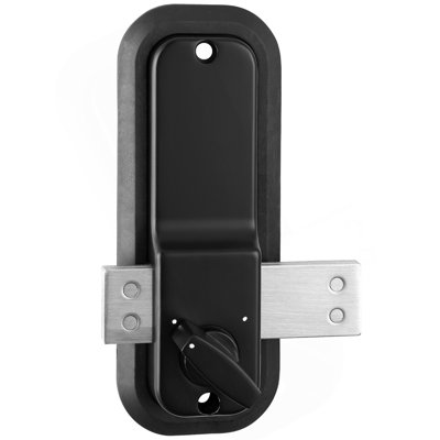 Serrure de porte mécanique sans clé, clavier à 14 chiffres, serrures de porte d'extérieur avec loquet monté en surface, alliage de zinc imperméable, clavier et bouton, facile à installer, pour le jardin, le garage, la cour