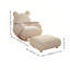 Chaise berçante moderne en bois massif rembourré