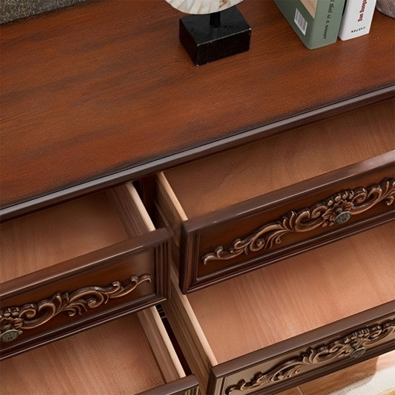 Console American Retro, H 34,25 po x l 70,87 po x P 15,75 po, Brun