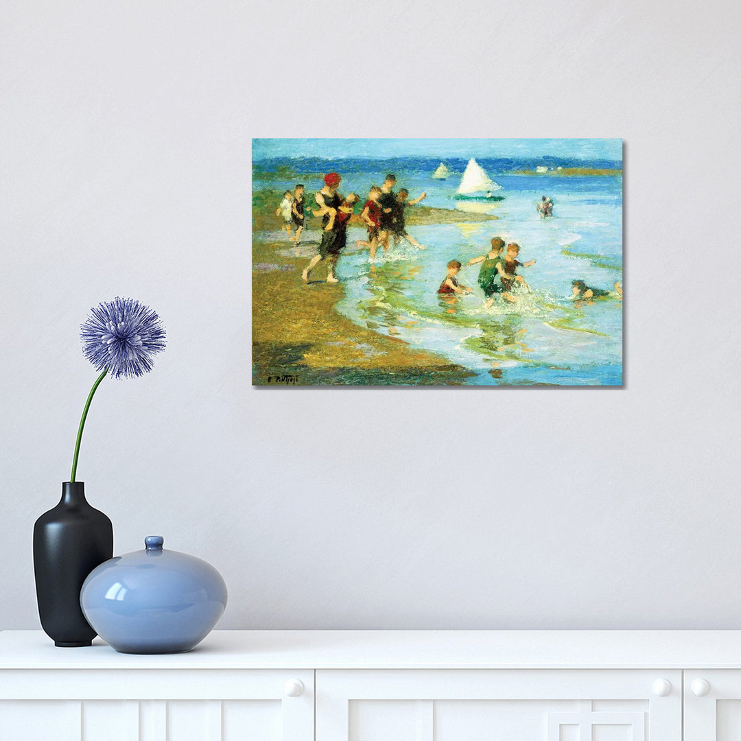 Children At Play On The Beach, by Edward Henry Potthast - Painting on Canvas