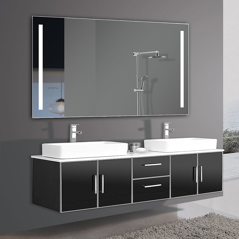 Miroir de salle de bain Allyria, 32,5 po x 52,5 po
