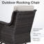 Chaise berçante rotative en osier d'extérieur Koba (ensemble de 2)-31052503-31052497