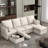 Modular Sofa With Memory Foam Cushions And Movable Seats