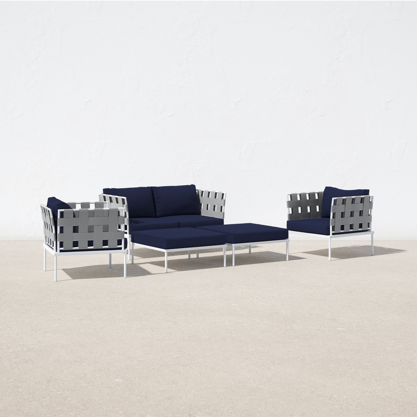 Harmony 5-Person Patio Seating Group, Navy