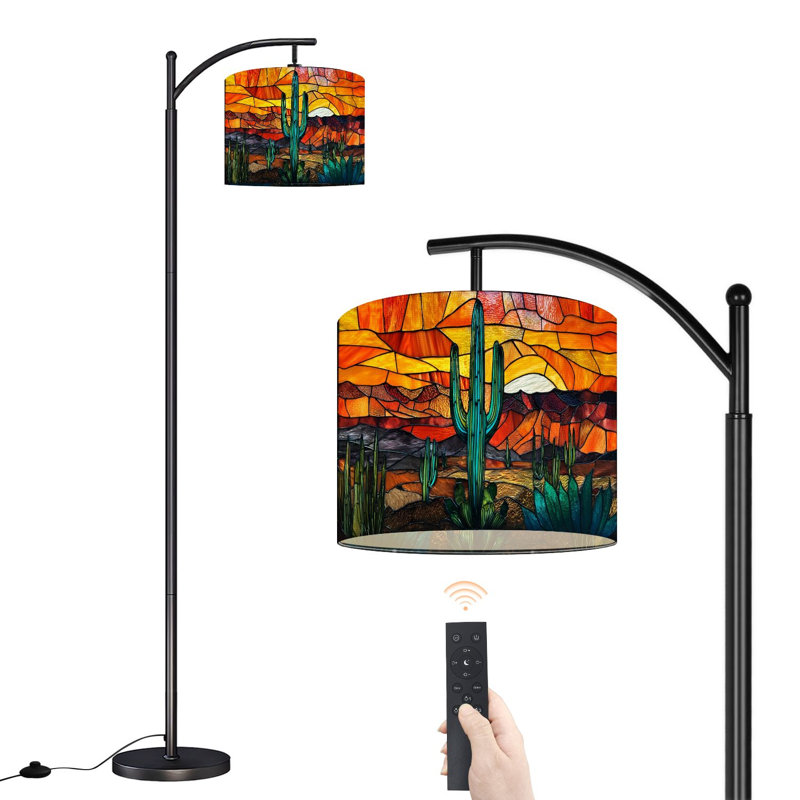 Lampe sur pied à arc avec abat-jour réglable Cactus Sky
