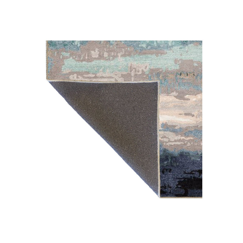 Tapis bleu pastel, Sous-tapis rectangulaire de 3 pi 3 po x 4 pi 11 po