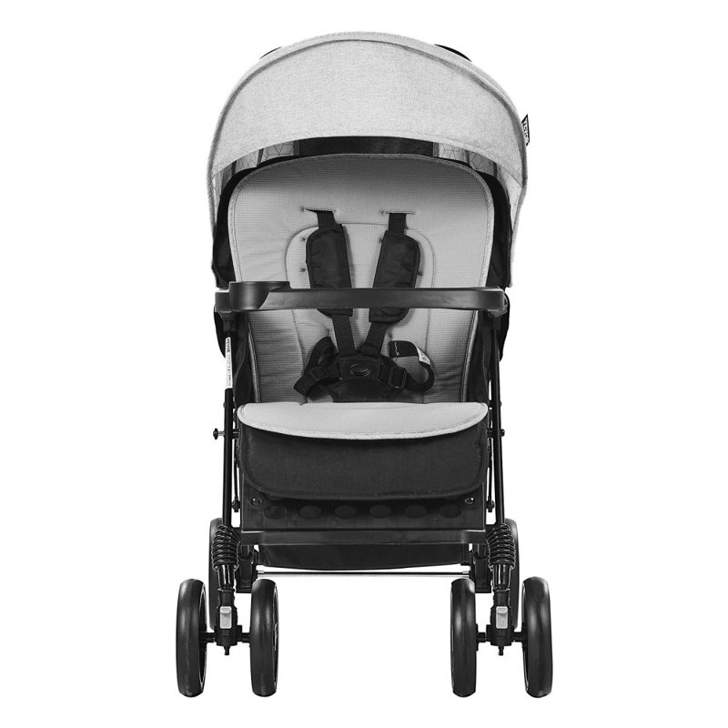 Poussette double pliable légère, Noir / gris clair