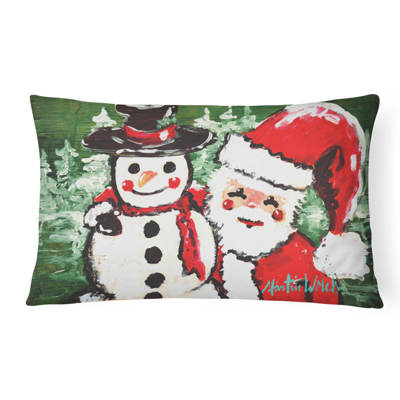 Outdoor Reversible Throw Pillow, 12" H x 16" W x 4.5" D, Rectangular