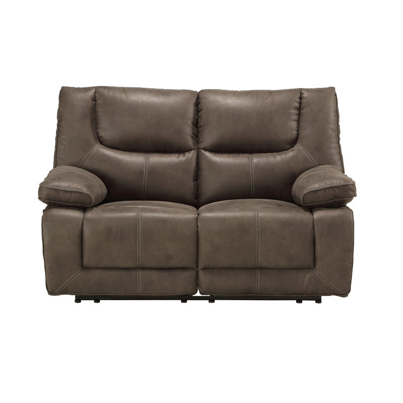 Causeuse grise à mouvement électrique en tissu gris avec USB