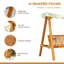 Outsunny 2 Seater Garden Swing Seat with Canopy Side Tray Outdoor Cream