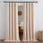 Faux Linen Blend Curtains Rod Pocket & Back tab Semi Sheer Window Treatments Privacy with Light Filtering for Living Room, 2 Panels-734527410-734527402