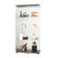 Vitrine à 4 tablettes avec deux portes, 64,7 po x 31,7 po x 14,3 po, noir pour le bureau de la chambre à coucher du salon - Étui de la collection Elegant, noir, 64,7 po x 31,7 po x 14,3 po