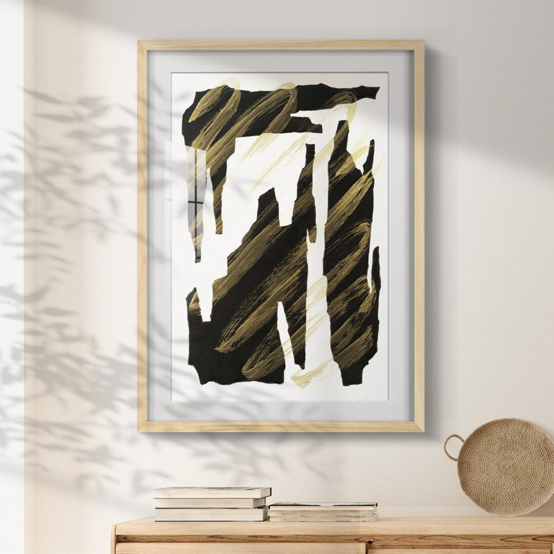 Onyx Obelisks IV - Matted and Framed Under Acrylic Glass, Large Living Room Wall Art, 28.5" H x 20.5" W, Natural