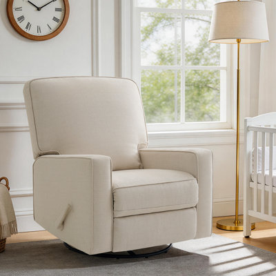 Fauteuil inclinable et oscillant rembourré avec fauteuil berçant et oscillant manuel, dossier haut pour chambre d'enfant et salon