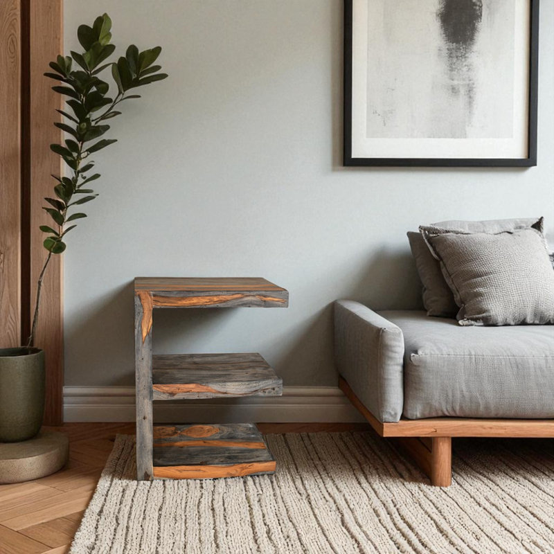 Goa Cube Solid Wood End Table