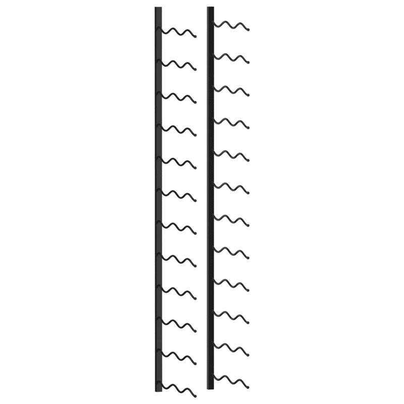 Jarman Wall Mounted Wine Bottle Rack in Black