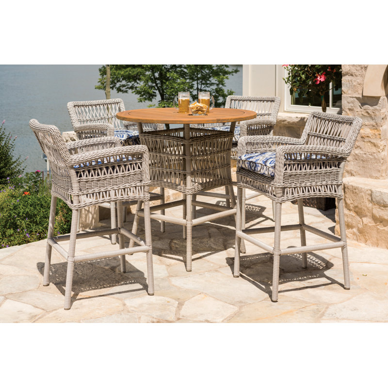 Mackinac Outdoor Bar Stool, Serene Ocean