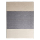 Light Between Wool Striped Area Rug in Natural/Gray