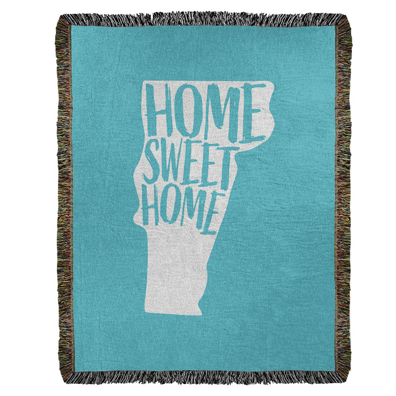 Jeté en coton tissé vermont doux, l 50 po x L 60 po, Bleu sarcelle