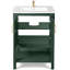 Meuble-lavabo vert 24 po avec lavabo en céramique
