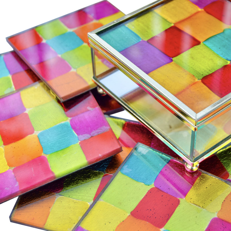 Coaster Set With Holder