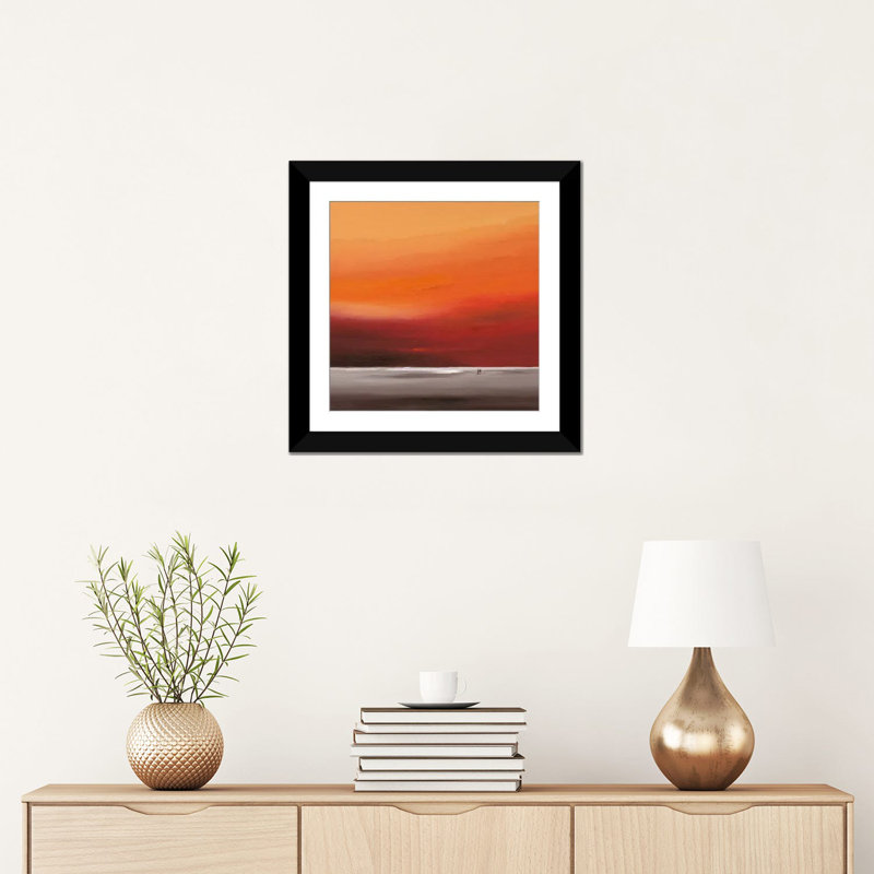 «Seduction Red II», reproduction sur toile, Papier avec cadre noir, Blanc, H 24 po x l 24 po x P 1 po