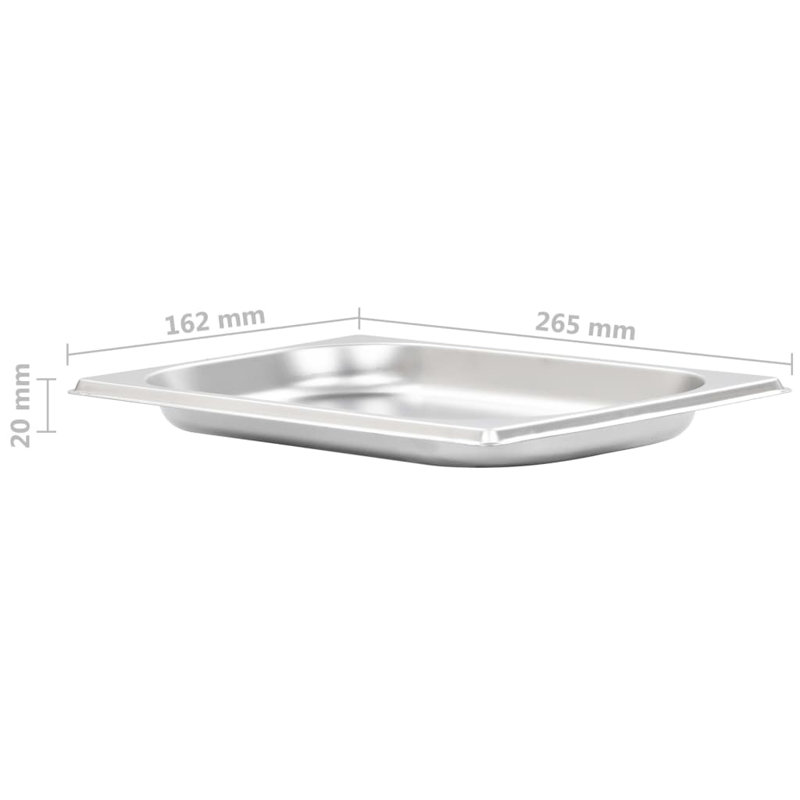 Stainless Steel Pan, 2cm H x 26.5cm W x 16.2cm D