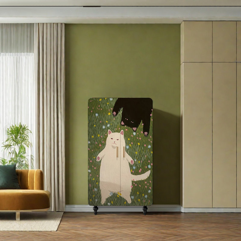 Garde-robe moderne simple de style crème