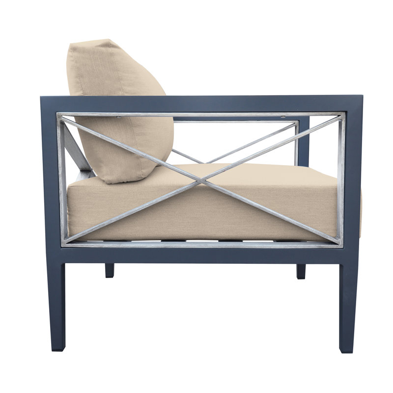 Ancona 5 - Person Patio Conversation Set with Cushions, Taupe